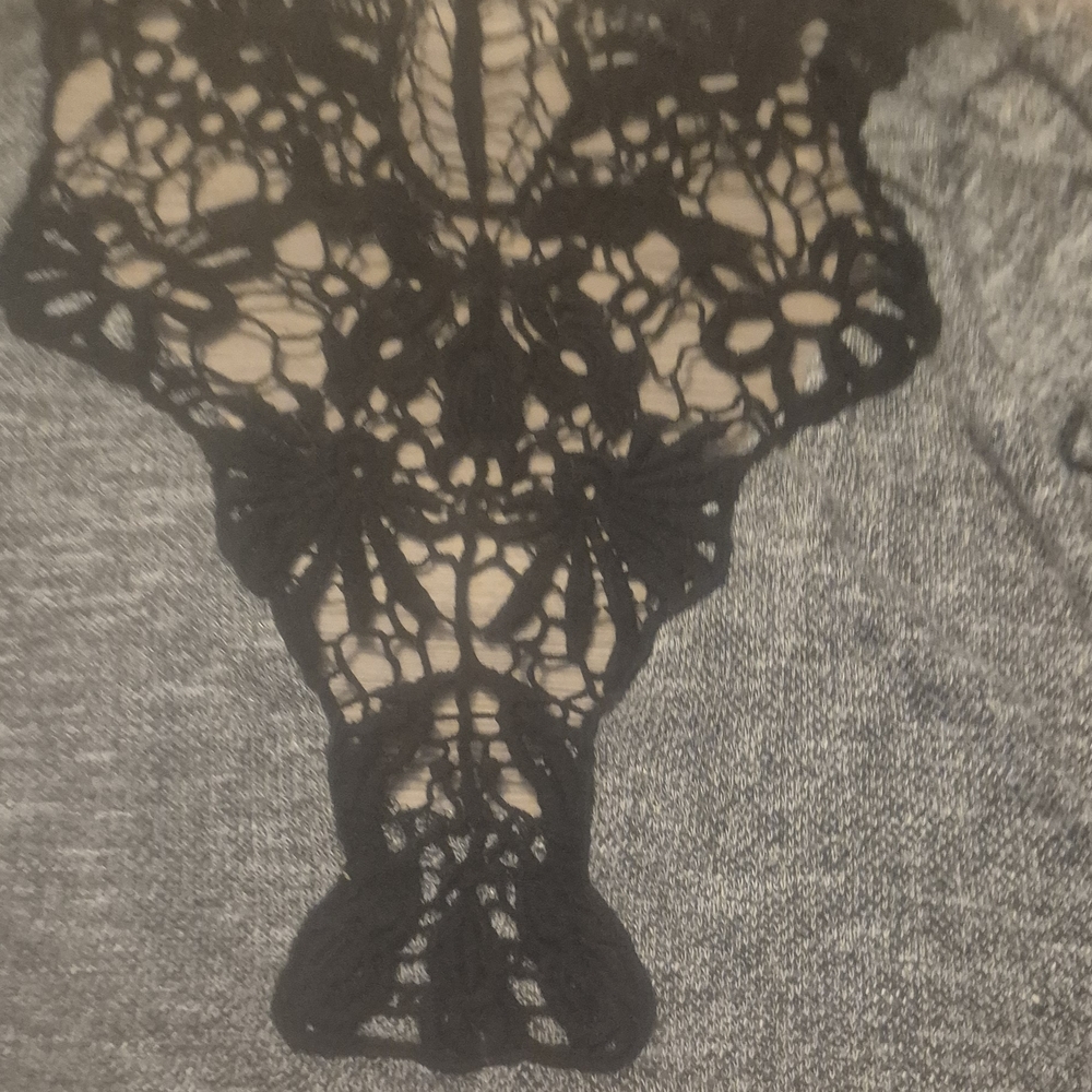Black Lace Overlay Top